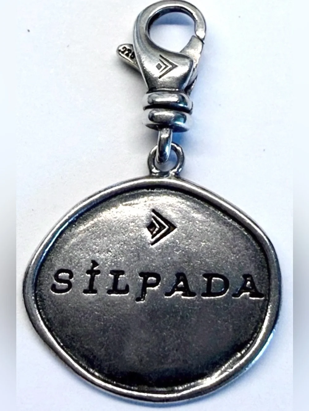 Silpada Retired .925 Sterling Silver “Live Life in Style” Charm Pendant - Picture 1 of 3